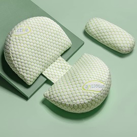 Pregnancy Pillow for Sleeping, Side Sleeper Soft Pregnancy Body Pillow Support for Back, Belly, Hips, Legs of Pregnant Women, Maternity Pillow with Detachable and Adjustable Pillow Cover (Green)