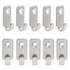 Rierdge 10pcs Mini J Hooks for Hanging, Silver Wall Hooks