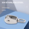 HARLUE 4PCS Single Pulley Block M15 Stainless Steel Small Pulley