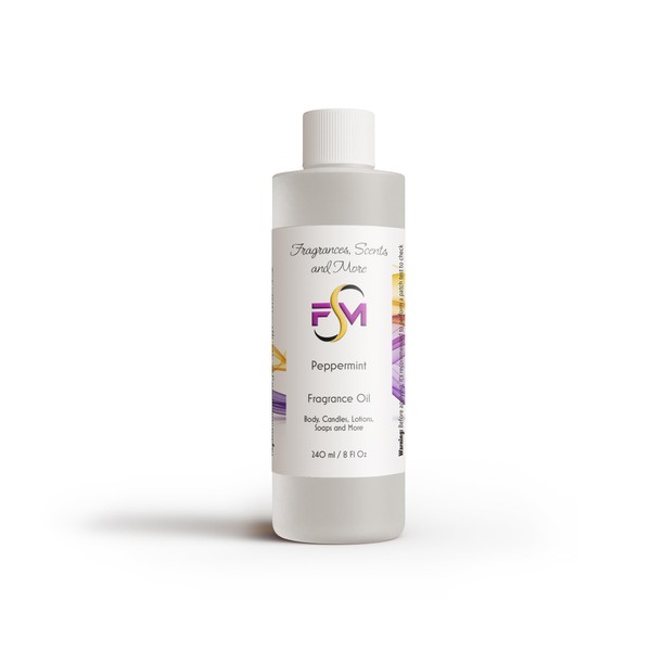 Peppermint Fragrance Oil - 8 Fl Oz Plastic Bottle (240ml)