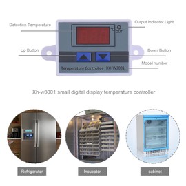 EMSea 2PCS XH-W3001 Digital LED Temperature Controller Module Thermostat Switch with Waterproof Sensor Probe Programmable Heating Cooling -50?-110? 12V 10A 120W