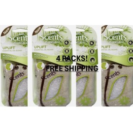 Essentials 4X Scents Automotive Essentials Air Freshener: Uplift, Rosemary Sachet, 4 Pack