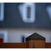 6x6 Pyramid Post Caps (5-Pack) – Stainless Steel, Matte Black