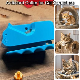 SJWOW SJWOW Cutter for Cat Scratchers,3D Printed Kitten Shaped Cutter Cardboard Handheld Cardboard Cutter Tool, DIY Cat Scratchers Cardboard Strip Tool, Cardboard Cutting Machine for Cat Lovers