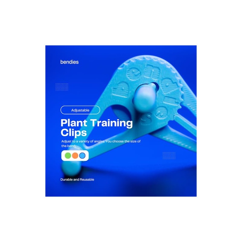Bendies Adjustable Plant Training Clips - 50 Pack for Low