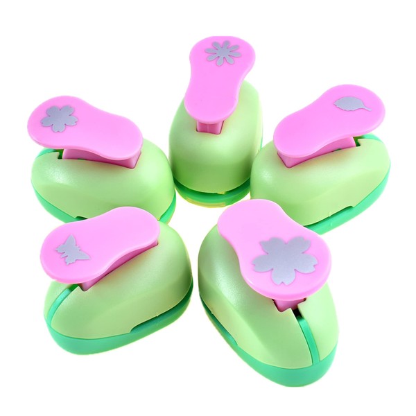 Kawendite Crafts Punch 5 in 1 Set Paper Punches Scrapbook