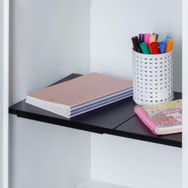 Home in Bold Metal Adjustable Locker Shelf | Heavy Duty Powder-Coated Steel Locker Organizer for School & Gym (Small - Max 16.5")