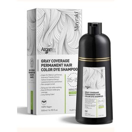 Mayraki, ￼Gray Coverage Permanent Hair Color Dye Shampoo  color 05 light brown