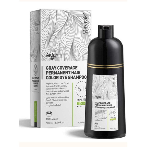 Mayraki, ￼Gray Coverage Permanent Hair Color Dye Shampoo color 05