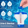 AQUAVERITY Chlorine Dispenser for Hot Tub with Built-in Thermometer –