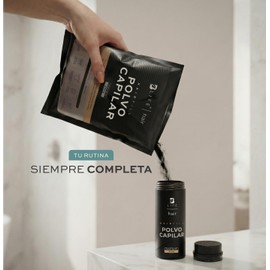 B Life Polvo Capilar Negro Respuesto con 200gr con Pigmentos Minerales Apoyo para Calvicié y Volumen Hair Fill Black