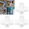 10Pcs 4 Way PVC Elbow Pipe Connector Furniture Kit for