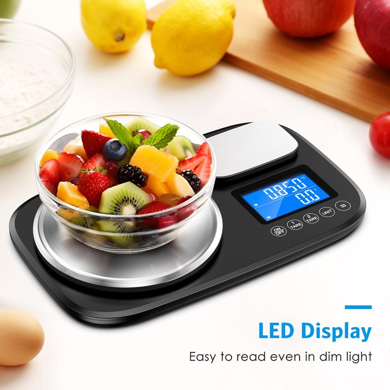AMIR Digital Kitchen Scale, Large Dual Platform 10kg & 1kg