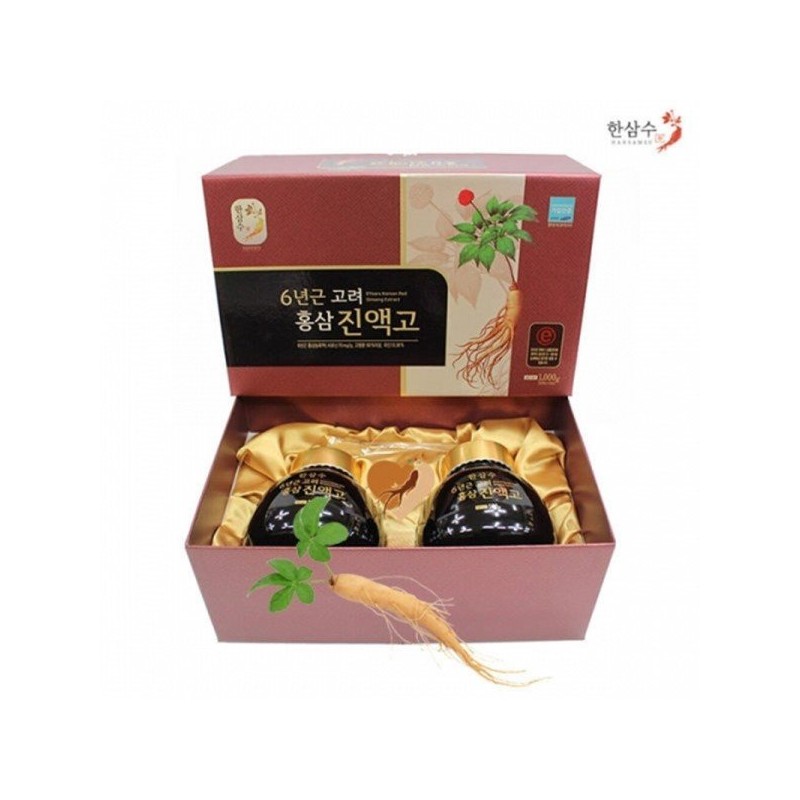 한삼수 6년근 고려홍삼 진액고 500g x 2병 (1박스) 부모님 명절