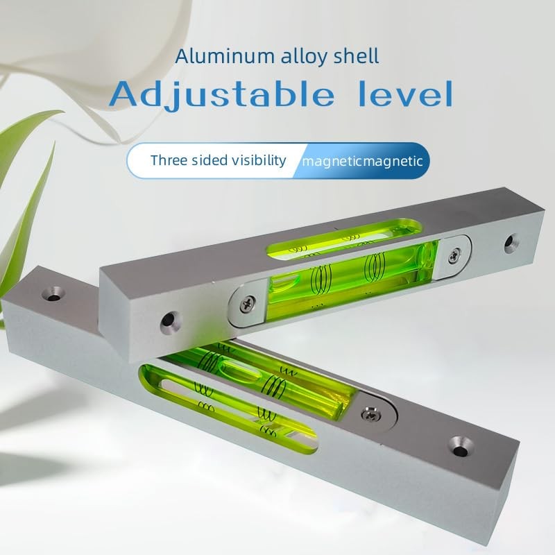 High precision aluminum alloy metal adjustable level bubble small square