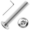 Valorada 20Pcs M4 x 30mm Flat Head Hex Socket Screws,