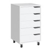 HOOBRO 5-Drawer File Cabinet, Under Desk Mobile Filing Cabinet with