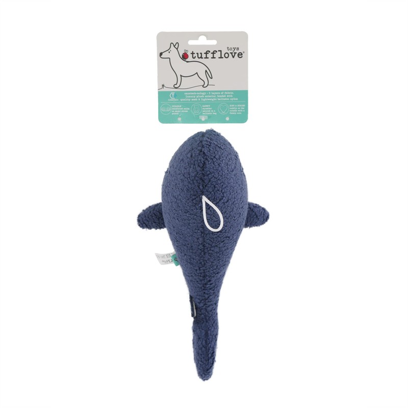 Rosewood Tufflove Whale Medium, Tough Dog Toy, For to Large
