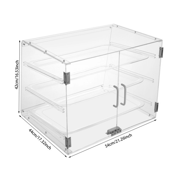 OCASAMI 3 Tiers Clear Pastry Display Canbinet&Comme