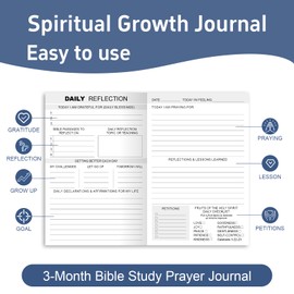 yownig Leather Christian Bible Prayer Journal -Church Notes Notebook – Note Taking & Journaling Kit, Faith-Based Religious Gifts & Bible Study Supplies (Cyan)