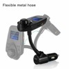 Wireless 5.0 Car Bluetooth FM Transmitter, 1.44" Display Flexible Gooseneck,