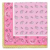 Iconikal Dinner Party Paper Napkins, Pink Bandana, 48-Count