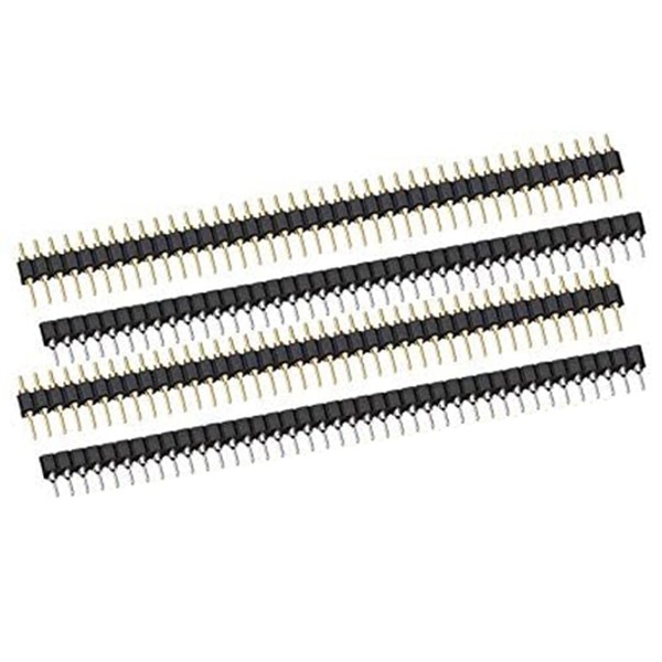 CLDIY 2 Pairs Gold Plated ROHS Single Row Round Pin