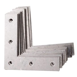 Sipery 4inch Flat Plated Corner Braces Bracket 90 Degree Joint Right Angle Bracket Fastener L Type 0.8mm Thickness 20Pcs for Repairing Wood Furniture