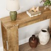 Tohomeor Entryway Console Table, Farmhouse Narrow Sofa Table Behind Couch,