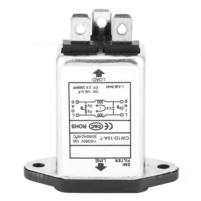Mains Filter 230 V, CW1D-10A-T, Mains Filter, Single-Phase Filter, EMI