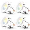 Amico 4 Pack 4 inch 5CCT LED Recessed Lighting, Dimmable,