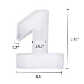 20.8cm Fillable Cardboard Number Paper Mache Shaped Container Birthday Party Tray(White, 1)