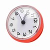 Waterproof Suction Wall Clock for Bathroom & Kitchen - Red