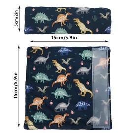 Baby Car Seat Neck Cover, Car Seat Strap Cover, Seat Belt Cushions Pads, Shoulder Strap Protectors, Reversible Pram Harness Covers in Minky Dinosaur, Baby Neck Pad Protector