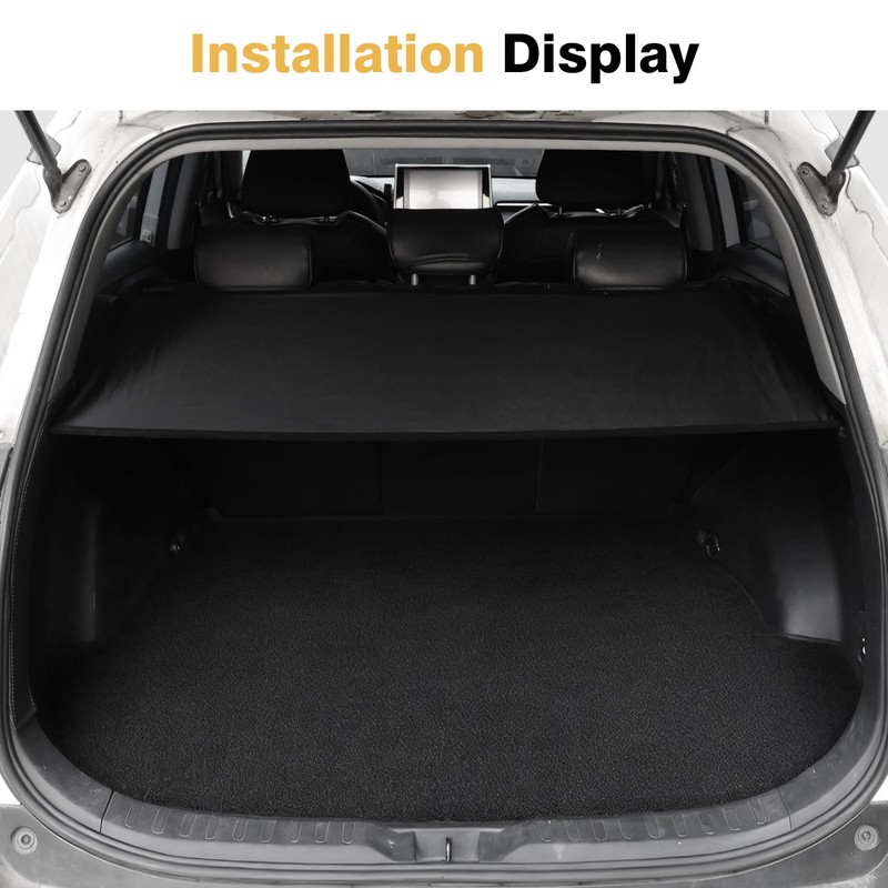 Powerty Foldable Cargo Cover for 2019-2025 Toyota RAV4 Accessories, Trunk