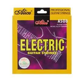 Alice Electric Guitar String Set - Electric Guitar 6 Strings A508 Super Light 009-042 with Nickel Alloy Winding - Steel Coated
