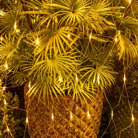 AWQ 360 LED 13.1ft x 6.6ft Warm White String Lights, 8 Modes, Timer Function, UL Certified, IP44 Rated, Outdoor Indoor Use