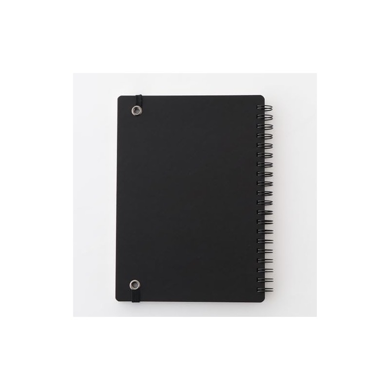 Muji NAA37A8A High Quality Paper, Double Ring Notebook, With Rubber