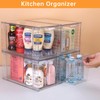 Zero Zoo 2Pack Large Stackable Kitchen Storage Drawers, Clear Foods