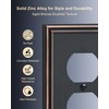 TREEWELL 4-Pack Duplex Outlet Cover, Durable Solid Zinc Alloy Decorative