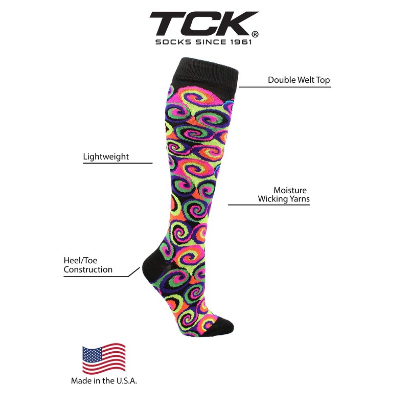 TCK Neon Swirls (Multi, Medium)