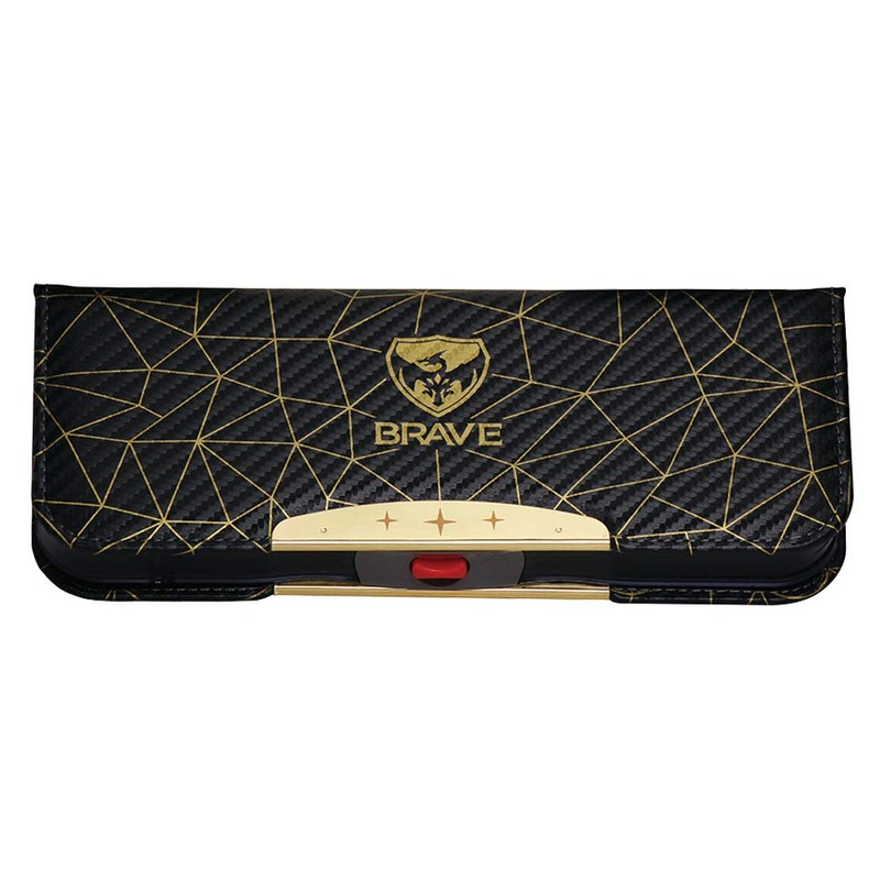 Sonic Pen Case Brave Al Lock Double-Sided Slim Polygon Black