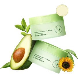 ZJchao 1Pcs Bálsamo Limpiador de Fusión de Maquillaje, Bálsamo Limpiador de Aguacate Refrescante Limpieza Profunda Cuidado de Piel, Limpiador Facial, Crema Removedora de Maquillaje