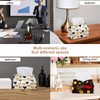 2 Pack Tissue Box Cover Holder, Golden and Black Hearts