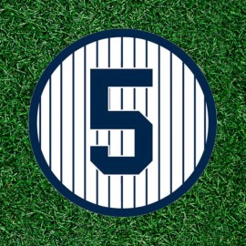 After Dark Crafting Yankees Joe DiMaggio #5 100% waterproof vinyl sticker decal - several sizes - 2.5 inches
