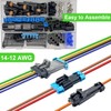 Twippo 14-12 AWG 1/2/4 Pin Connector Weather Pack Connectors Kit