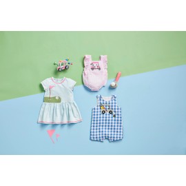 Mud-Pie Baby Girl Golf Cart Bubble, Pink, 9-12M