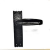 Cast Iron Antique Door Handles Set, Black Lever with Latch
