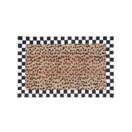 MacKenzie-Childs Mackenzie Childs Cheetah Rug 2'3" x 3'9" Wool Rayon Brand New 350-02715