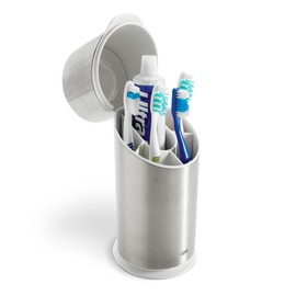 OXO Good Grips Organizador para Cepillos de Dientes, de Acero Inoxidable Pulido